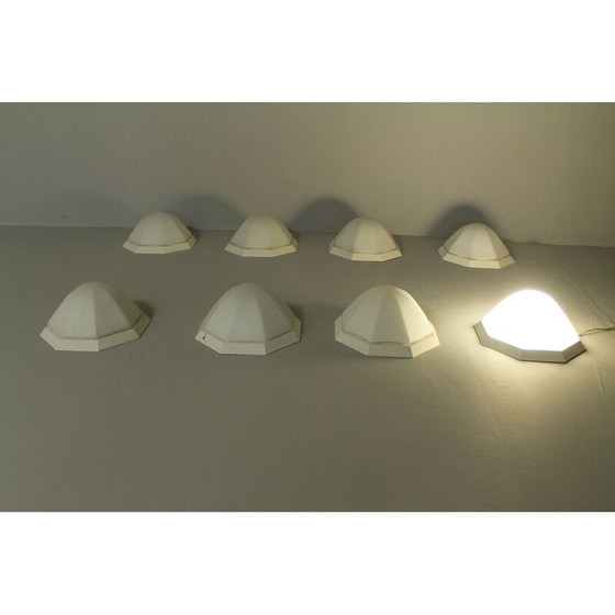 Image 1 of Plafonnier vintage en métal et verre de Glasshütte Limburg, Allemagne 1970