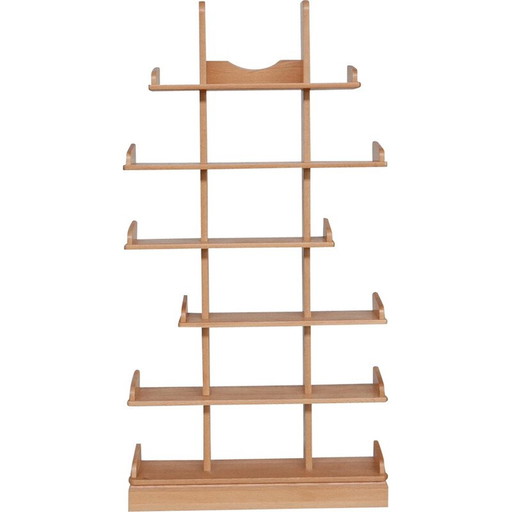 Etagère hollandaise brutaliste en bois de chêne, 1970