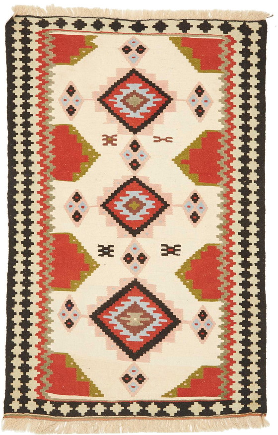 Image 1 of Kilim Kashgaï Tissé à la main Pièce de collection 143 X 93 cm No. 448831