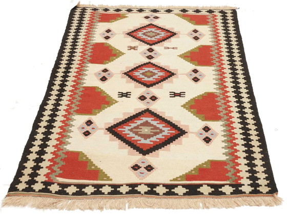 Image 1 of Kilim Kashgaï Tissé à la main Pièce de collection 143 X 93 cm No. 448831