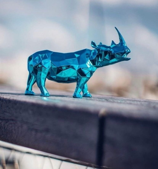 Richard Orlinski Rhino Spirit Azur