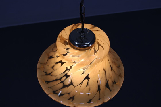 Image 1 of Lampe pendante en verre des années 1970, Tchécoslovaquie