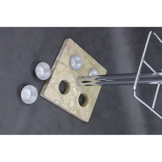 Image 1 of Porte-manteau italien vintage avec base en marbre, 1970