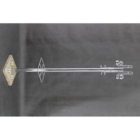 Image 1 of Porte-manteau italien vintage avec base en marbre, 1970