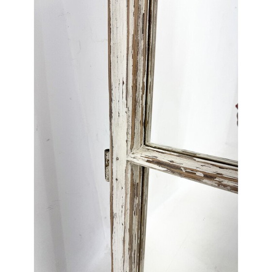 Image 1 of Fenêtre vintage en bois transformée en miroir