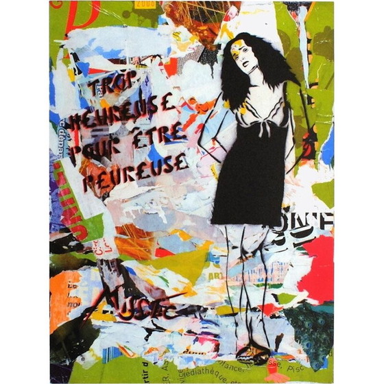 Image 1 of Vintage lithograph on bfk rives paper, 2008