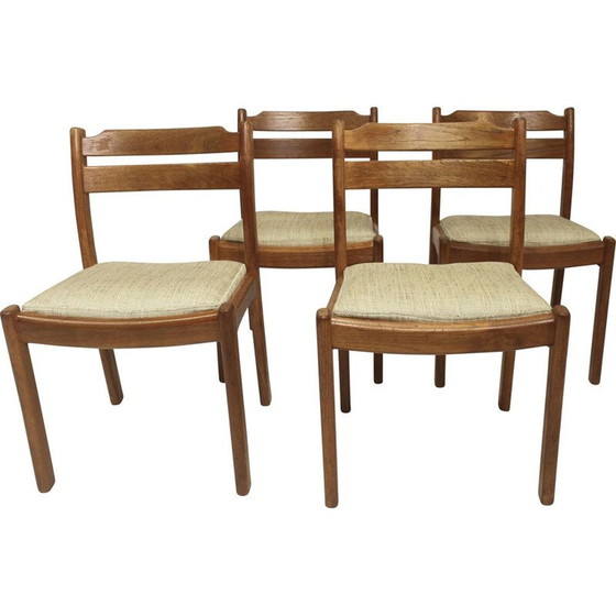 Image 1 of Ensemble de 4 chaises vintage en teck par Dyrlund, 1960