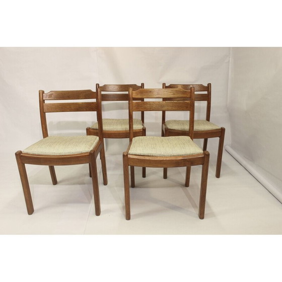 Image 1 of Ensemble de 4 chaises vintage en teck par Dyrlund, 1960