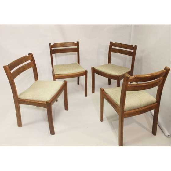 Image 1 of Ensemble de 4 chaises vintage en teck par Dyrlund, 1960