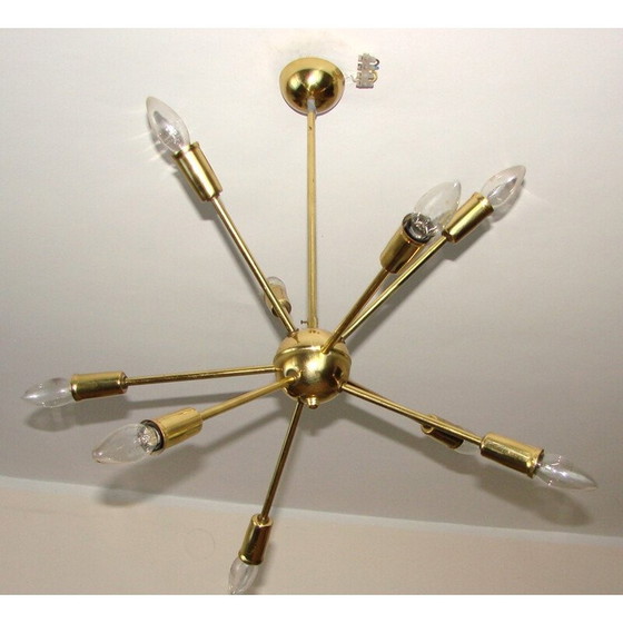 Image 1 of Lustre vintage en laiton, 1970