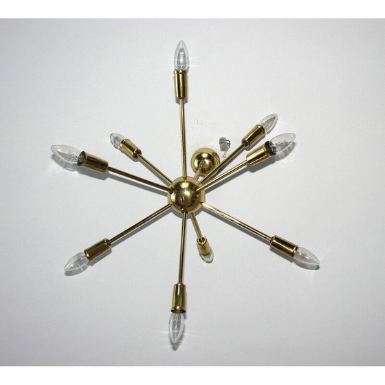 Image 1 of Lustre vintage en laiton, 1970