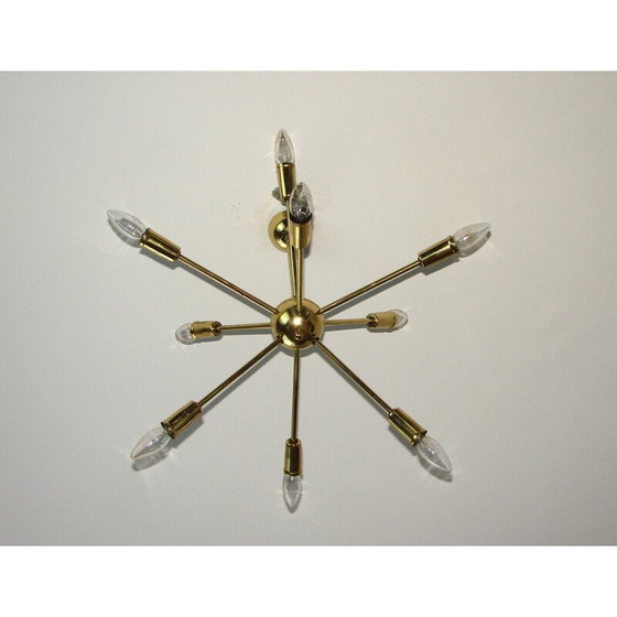 Image 1 of Lustre vintage en laiton, 1970