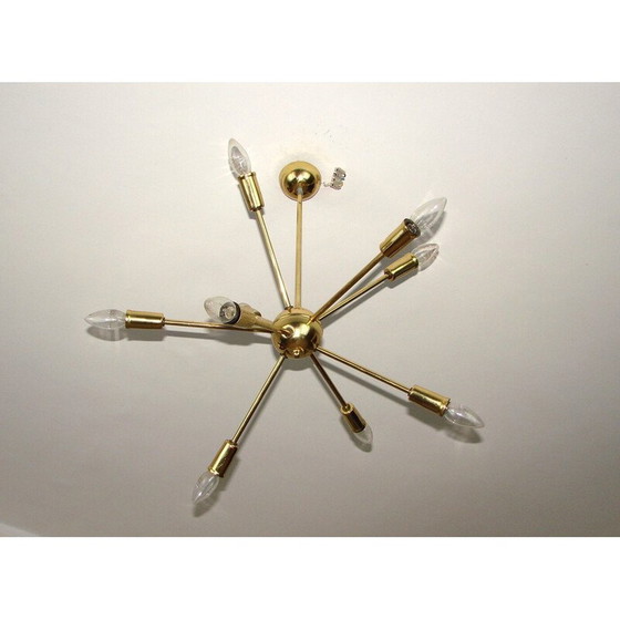 Image 1 of Lustre vintage en laiton, 1970