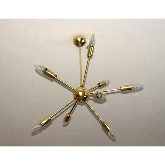 Image 1 of Lustre vintage en laiton, 1970