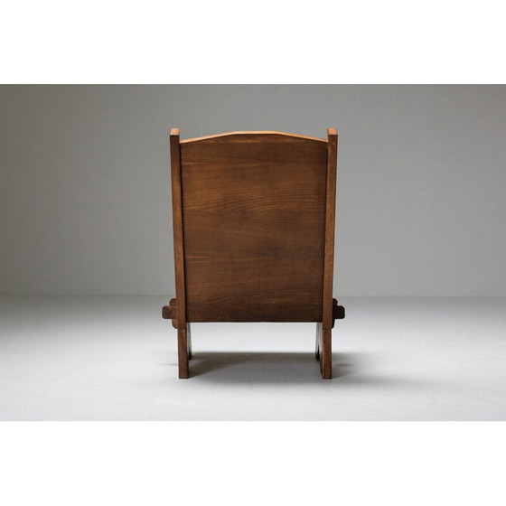 Image 1 of Paire de fauteuils vintage en hêtre teinté, Italie 1940