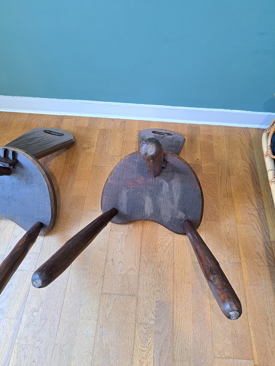 Image 1 of Paire De Tabourets Brutalistes