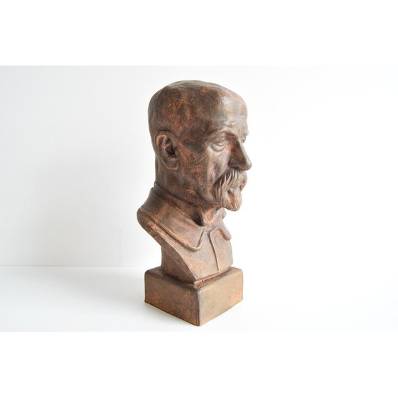 Image 1 of Buste en céramique vintage Tomáš Garrigue Masaryk, années 1950