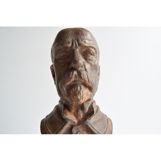 Image 1 of Buste en céramique vintage Tomáš Garrigue Masaryk, années 1950