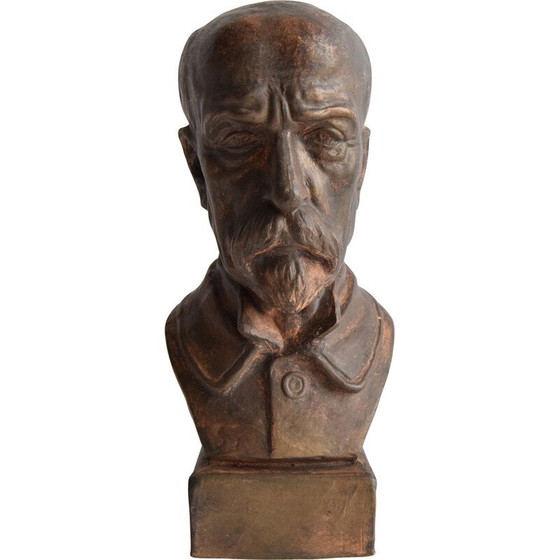 Image 1 of Buste en céramique vintage Tomáš Garrigue Masaryk, années 1950
