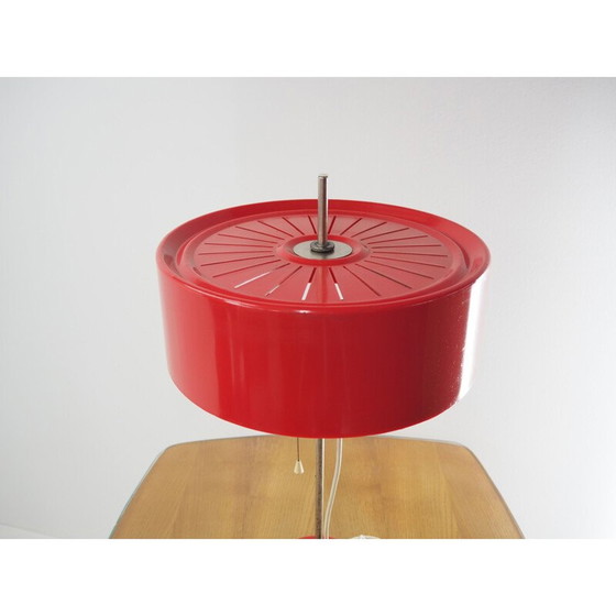 Image 1 of Lampe de table vintage en plastique rouge, 1970