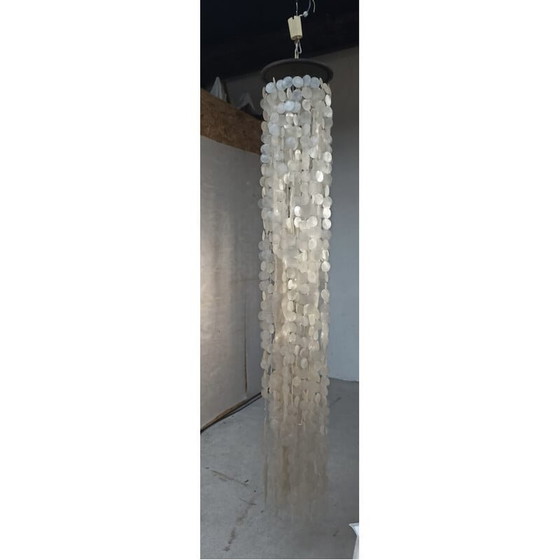 Image 1 of Lampe suspendue vintage en nacre, 1970