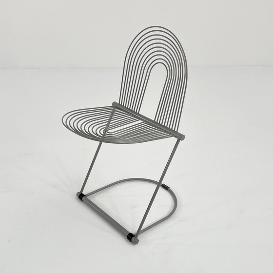 Image 1 of Chaise balançoire grise par Jutta & Herbert Ohl pour Rosenthal Lübke, 1980S