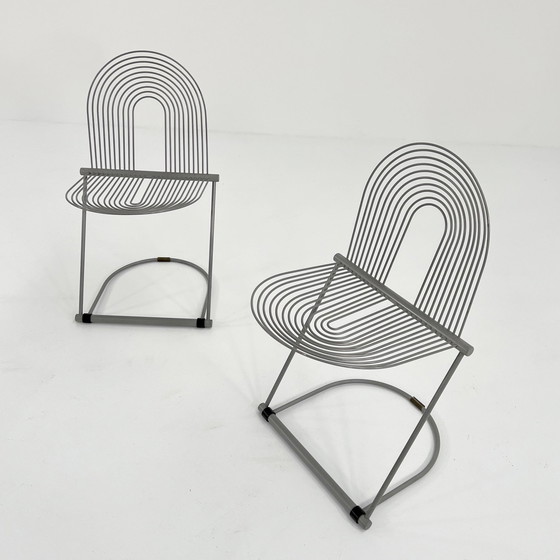 Image 1 of Chaise balançoire grise par Jutta & Herbert Ohl pour Rosenthal Lübke, 1980S