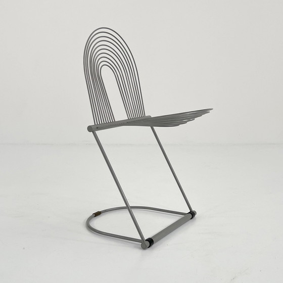 Image 1 of Chaise balançoire grise par Jutta & Herbert Ohl pour Rosenthal Lübke, 1980S