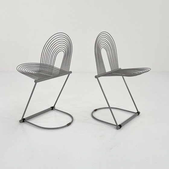 Image 1 of Chaise balançoire grise par Jutta & Herbert Ohl pour Rosenthal Lübke, 1980S