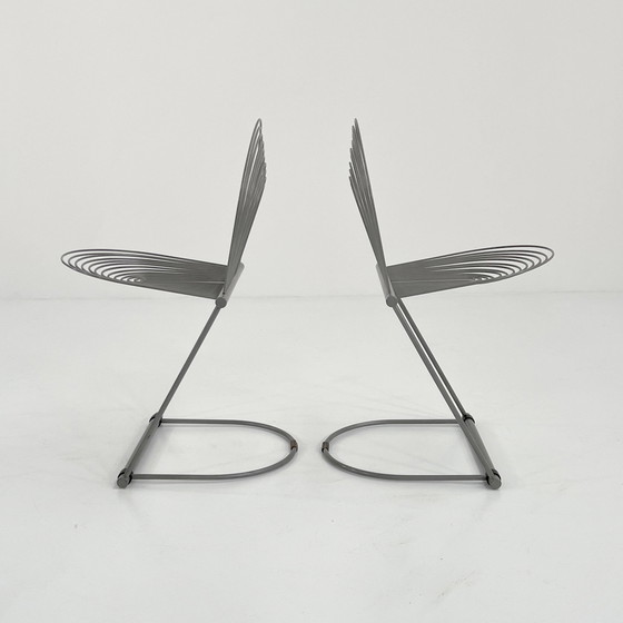 Image 1 of Chaise balançoire grise par Jutta & Herbert Ohl pour Rosenthal Lübke, 1980S