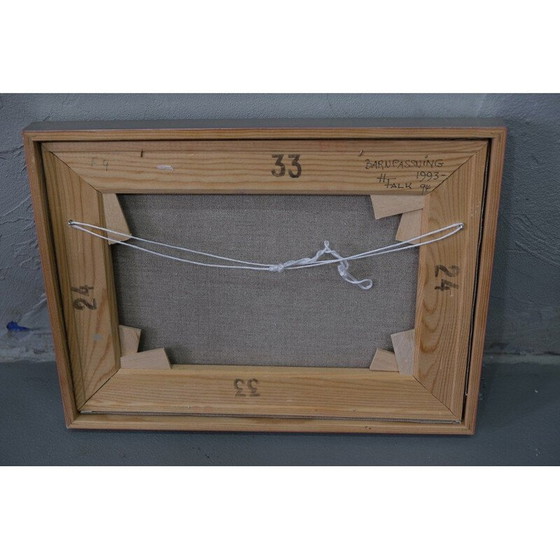 Image 1 of Peinture à l'huile vintage sur toile moderne de Hildegard Schüller-Falk, Suède 1993