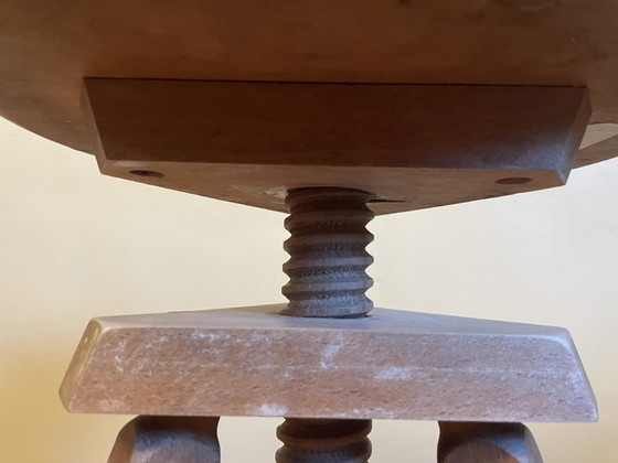 Image 1 of Tabouret pivotant en hêtre français