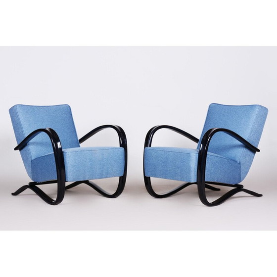 Image 1 of Paire de fauteuils bleus vintage par Halabala pour Up Zavody, Tchécoslovaquie 1930