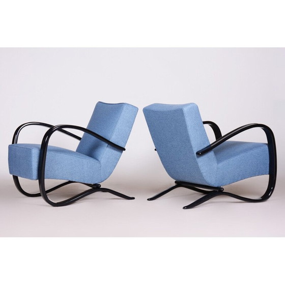 Image 1 of Paire de fauteuils bleus vintage par Halabala pour Up Zavody, Tchécoslovaquie 1930