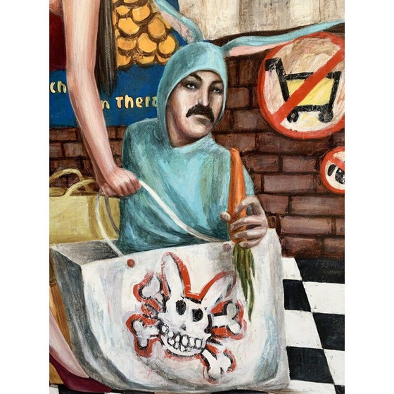 Image 1 of Acrylique sur toile vintage "Art Shopping" par Samobrod Irina, 2009