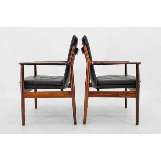 Image 1 of Paire de fauteuils vintage modèle 431 en bois de rose par Arne Vodder pour Sibast Mobler, Danemark 1960