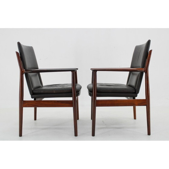 Image 1 of Paire de fauteuils vintage modèle 431 en bois de rose par Arne Vodder pour Sibast Mobler, Danemark 1960