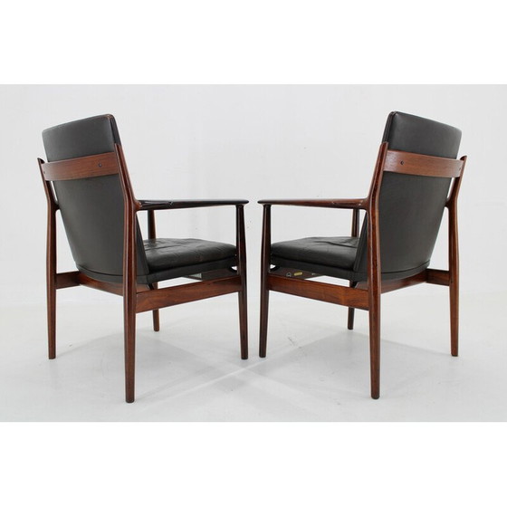 Image 1 of Paire de fauteuils vintage modèle 431 en bois de rose par Arne Vodder pour Sibast Mobler, Danemark 1960
