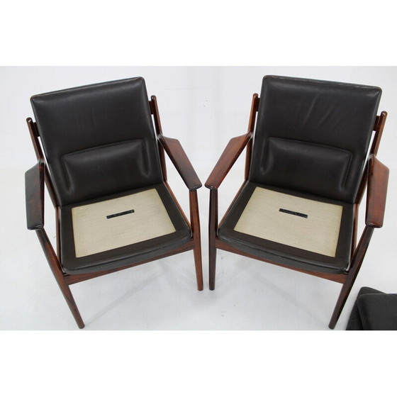 Image 1 of Paire de fauteuils vintage modèle 431 en bois de rose par Arne Vodder pour Sibast Mobler, Danemark 1960