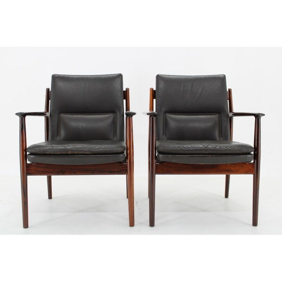 Image 1 of Paire de fauteuils vintage modèle 431 en bois de rose par Arne Vodder pour Sibast Mobler, Danemark 1960