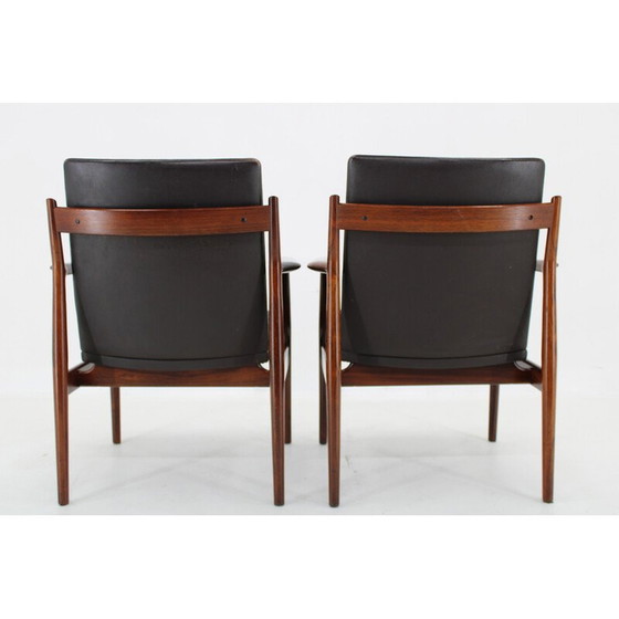 Image 1 of Paire de fauteuils vintage modèle 431 en bois de rose par Arne Vodder pour Sibast Mobler, Danemark 1960