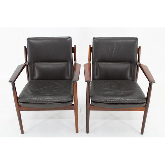 Image 1 of Paire de fauteuils vintage modèle 431 en bois de rose par Arne Vodder pour Sibast Mobler, Danemark 1960