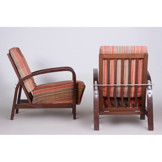 Image 1 of Paire de fauteuils Art déco saumonés, années 1930