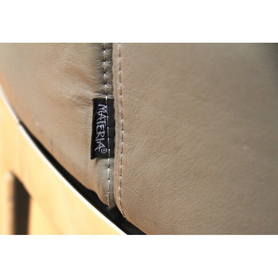 Image 1 of Paire de fauteuils vintage Omni en métal chromé et cuir par Carl Ojerstam pour Materia