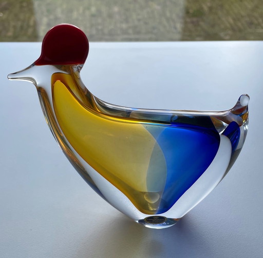 Objet en verre "Chicken" de Jan Machalek.