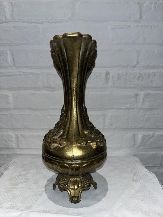 Image 1 of Vase/verseuse vintage en étain italien (95%)