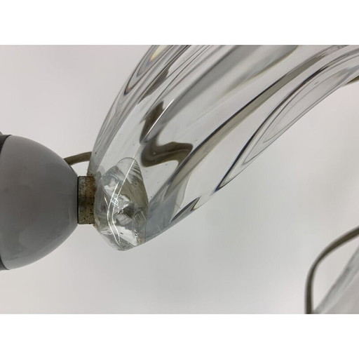 Paire de lampes de table en cristal pour Daum, France, années 1950