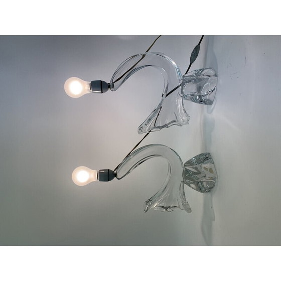 Image 1 of Paire de lampes de table en cristal pour Daum, France, années 1950