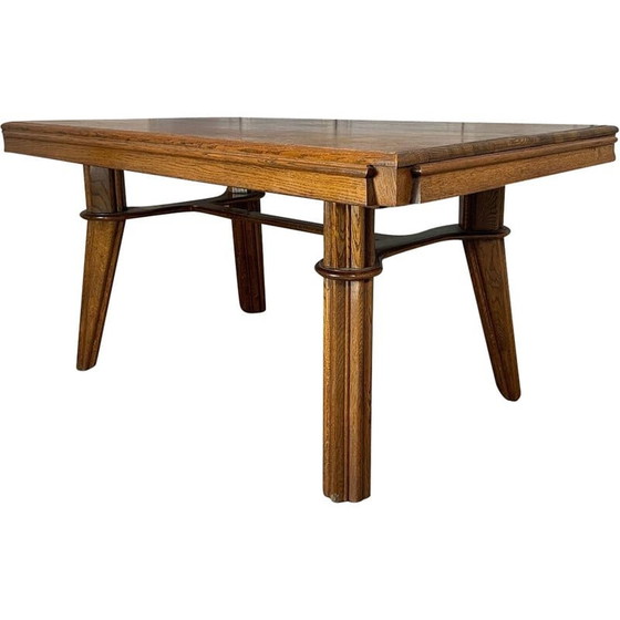 Image 1 of Table extensible vintage Art Déco en chêne
