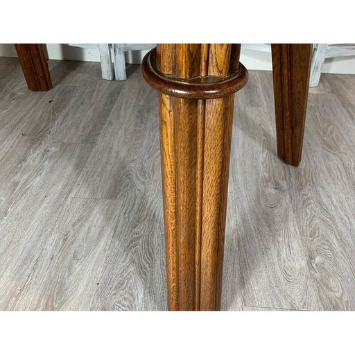 Table extensible vintage Art Déco en chêne